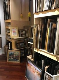 hundreds of framed pieces