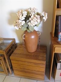 Terra Cotta Vase Floral Arrangement 2-Drawer Nightstand, matches 6-Drawer Dresser