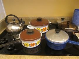 Pots & Pans and a Stainless Tea Pot