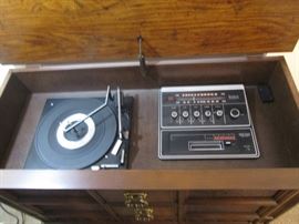 Interior View: Zenith Turntable, AM/FM Radio and 8-Track Player