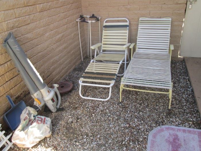 Yard Tools & Chaise Lounges
