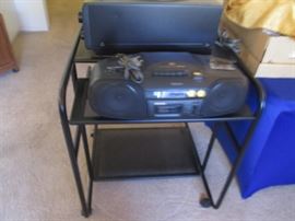 Black Metal Rolling Cart
