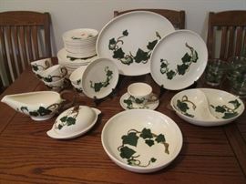 Metlox Ivy Dishes and Serving Pieces - 57 Pieces Total in Excellent Condition