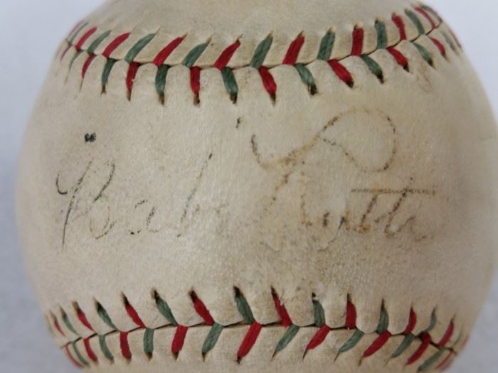 Babe Ruth, Lou Gehrig 1928 Yankees World Championship Autographed Baseball (JSA COA)
