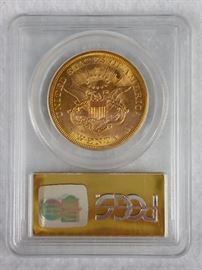 SS Central America Shipwreck 1857 S $20 Double Eagle Gold Coin (PCGS AU58)
