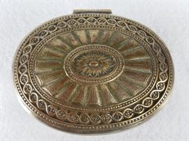 Tiffany Studios Signed Plated Bronze "Adam" Inkwell #1777
