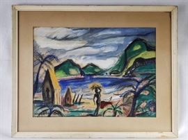 Possible Comedian Richard Pryor Original Art on Paper
