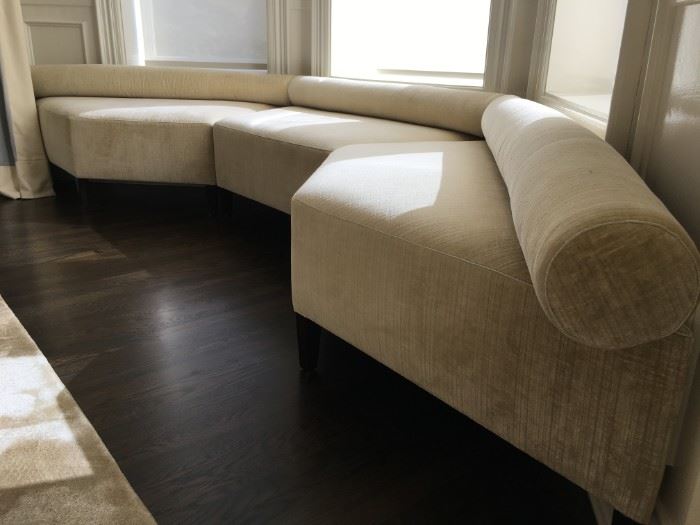 8) Custom Bay Window Seat with Bolster 