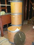 Sturdy cardboard barrels perfect for storage. 5 available!