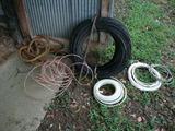Sampling of wire and rope at this home. Yes, some is copper!