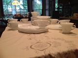 Indiana Milke Glass snack plates & cups