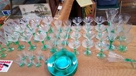 Amazing collection of Tiffin nymph glassware