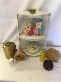 Corner Shelf with Decorative Items
