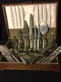 Sterling Silver Knives and Case
