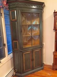 Green corner cupboard