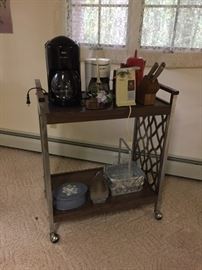 Vintage cart with small appliances