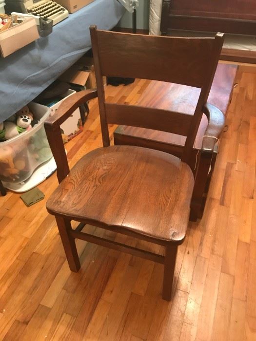 #4	wood arm chair 	 $65.00 

