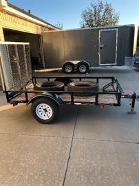 20 1710 foot single axle trailer like new