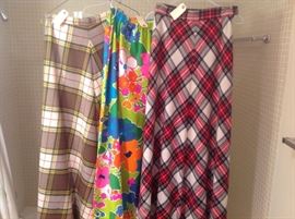 Bedroom #1 (Master):  Oh, remember the maxi skirts?  We have three of them!  I heard they are coming back in style!  There is much more vintage clothing in the closet.