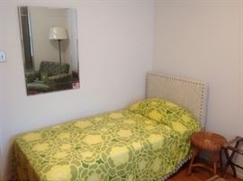 Bedroom #2:  This is one of two vintage headboards (the other one is in Bedroom #3 coming up) but each is priced separately as are the vintage bedspreads.  Not shown but also in this room are hundreds of record albums (no rock 'n' roll) that are mostly big band, Bing Crosby, that kind of music.