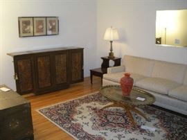Living Room:  This is an overview of one side of the very mid-century style room.  Closer photos are coming up.