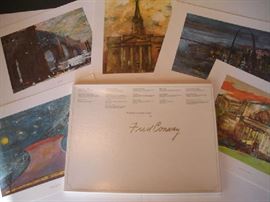 Bedroom #3:  This like-new boxed collection of FRED CONWAY prints includes 16 drawings of various St. Louis sites.  