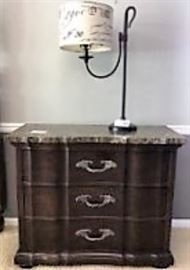 Marble Top 3 Drawer Night Stands