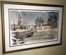 J.R. Hamil Signed Plaza Print