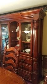 China cabinet from the Paul Bunyan Collection by Singer Furniture, circa 1970s