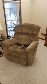 Oversize green rocker recliner