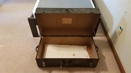 Antique footlocker