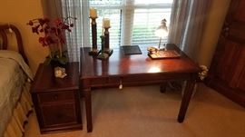 Computer/writing desk with matching file cabinet