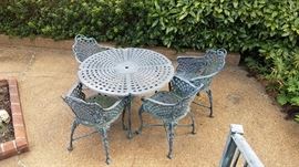 Patio table with four chairs