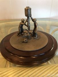 Oil Workers in Pewter