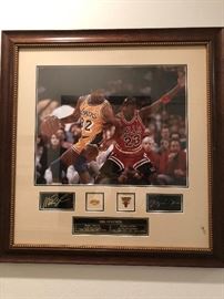 Magic Johnson and Michael Irvin