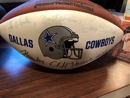 Tom Landry Signed Football