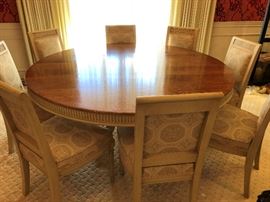 Round Dining Table with 8 Chairs