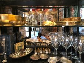Silver plate and Glassware 