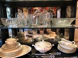 Crystal, Glassware and china