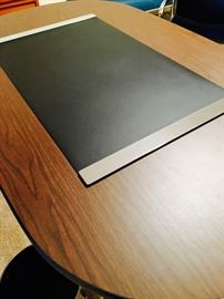 Mid C chrome trimmed desk blotter