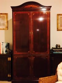 Hekman Armoire with inlaid wood Detail