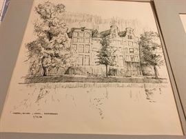 A nice selection of 1950's architectural drawings