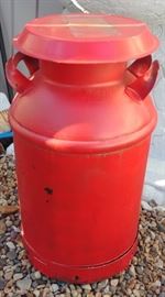 painted milk can -- OUTSIDE