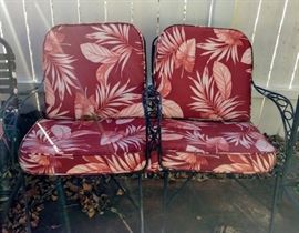 rod iron chairs -- OUTSIDE