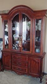 matching walnut hutch   -- DINING ROOM