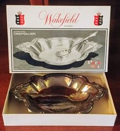 Wakefield silver party set in original box   -- DINING ROOM