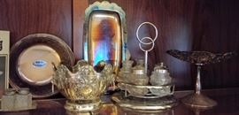 silver plate pieces   -- DINING ROOM