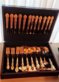 International goldplated silverware in lined box   -- DINING ROOM