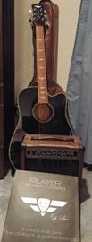 Player by Keith Urban guitar, guitar case, amp, & how to book/discs -- WHITE BEDROOM