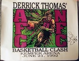 autographed Derrick Thomas "Basketball Clash" poster -- WHITE BEDROOM